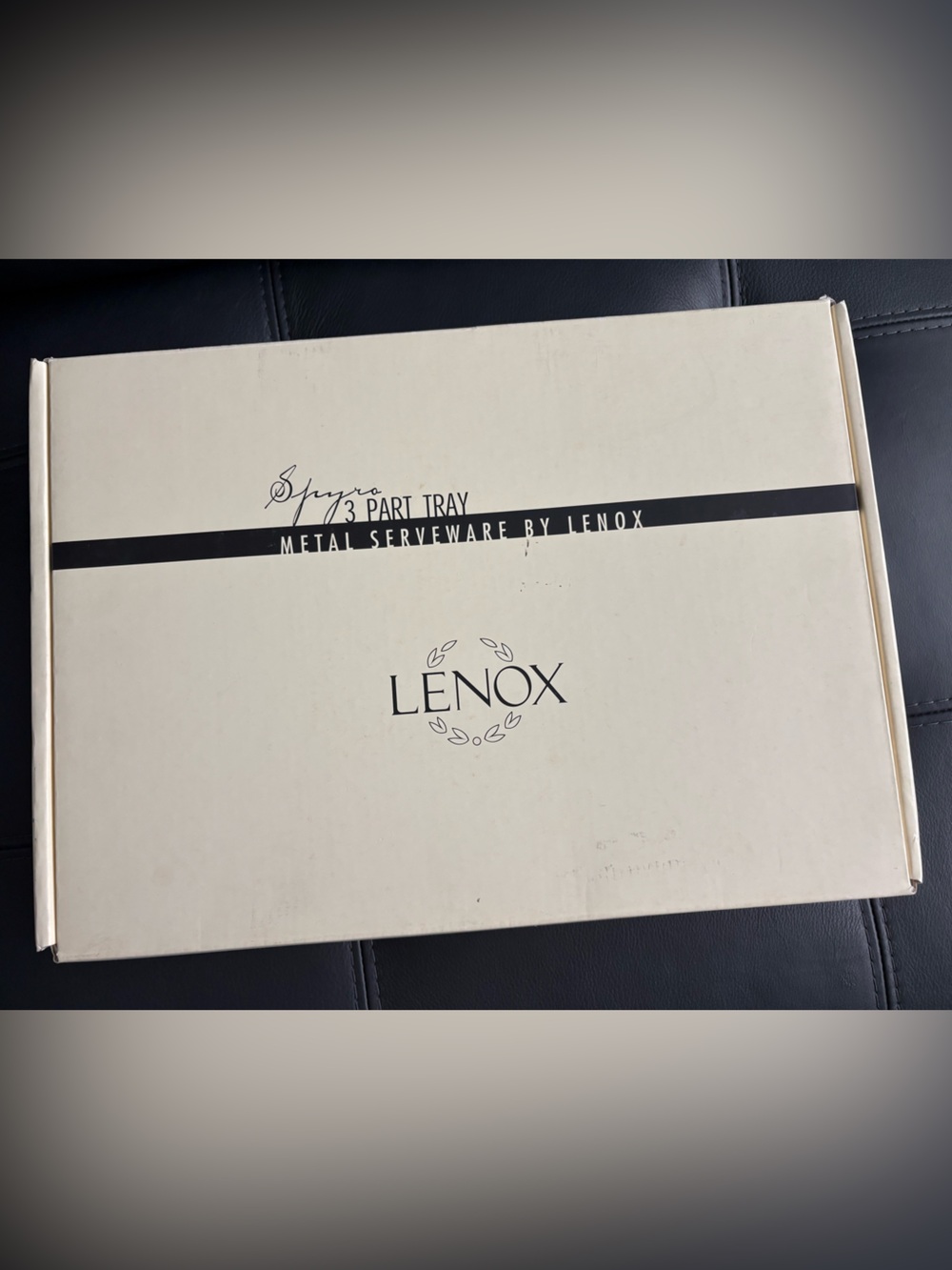 Vintage Lenox SPYRO Metal Serving 3 Section Divided Tray - New with Papers.